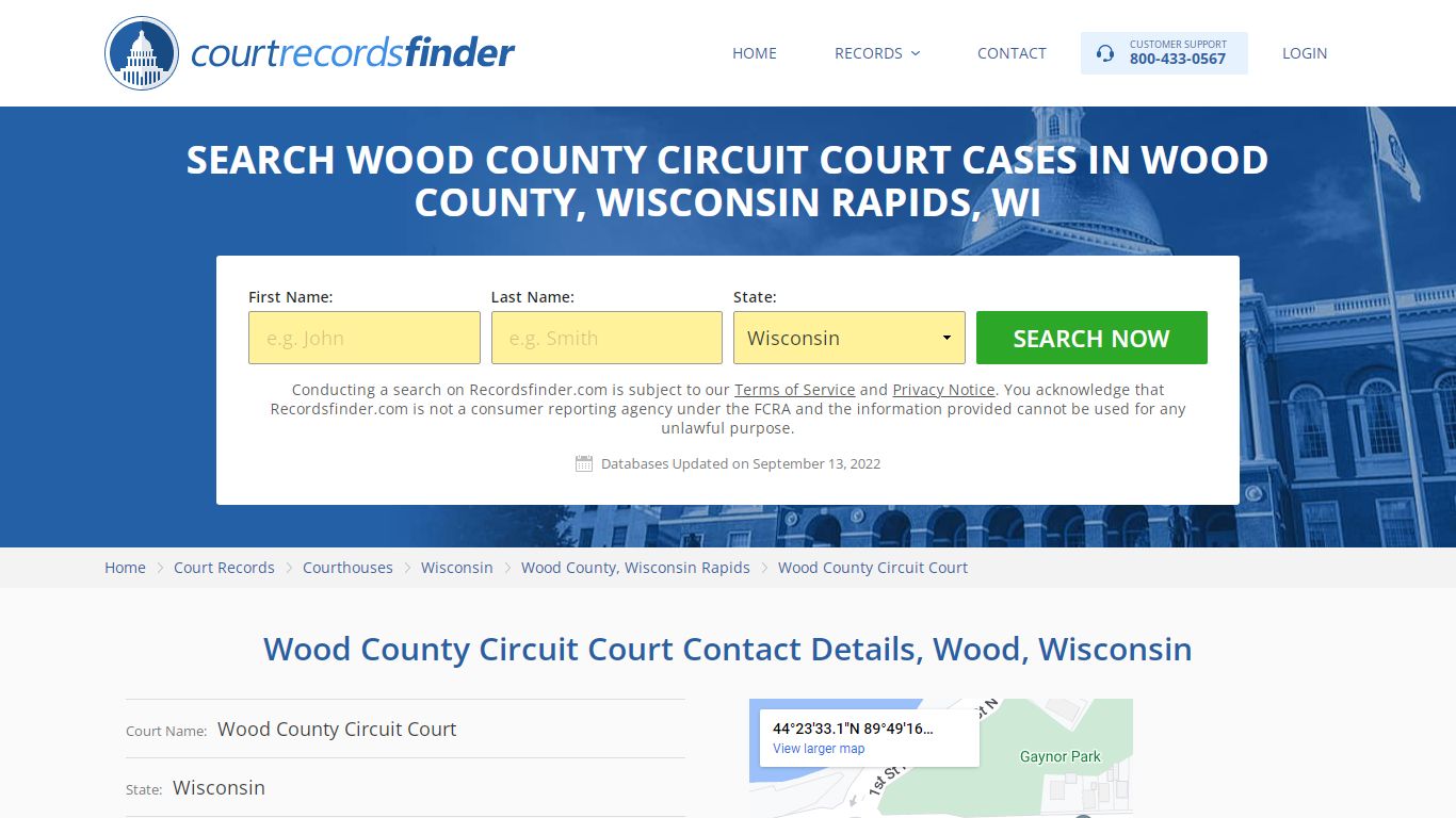 Wood County Circuit Court Case Search - Wood County, WI - RecordsFinder